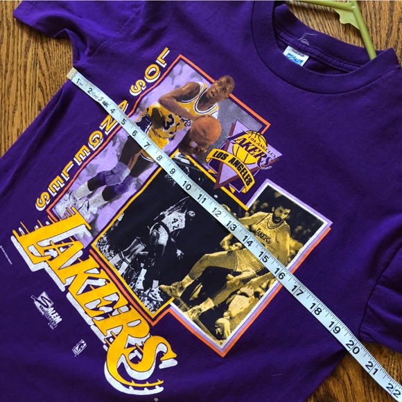 Los Angeles Lakers Magic Johnson, James Worthy, Vlade Divac Vintage 1991 Shirt - Picture 6 of 8
